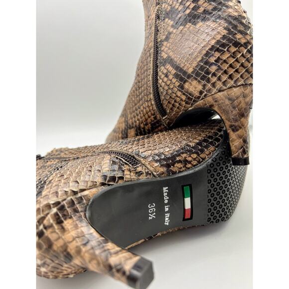 Cordani Garvie Leather Boot Taupe Python Women's Size 6 MSRP $344 - Picture 10 of 10